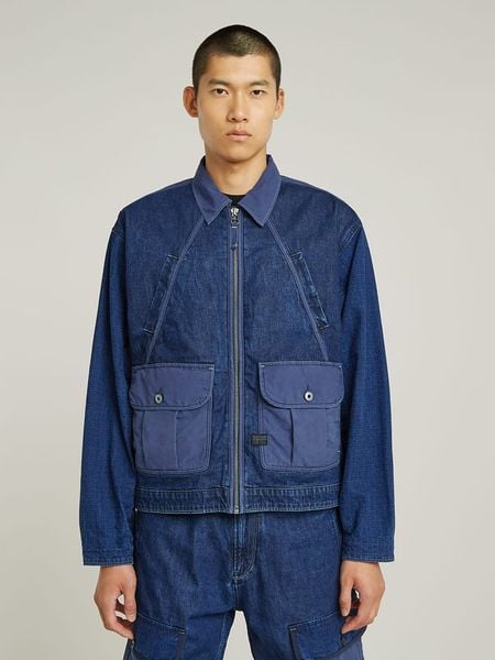 G-Star Kurtka dżinsowa w kolorze granatowym rozmiar: M. Niebieskie kurtki G-Star, m, bez wzorów, z bawełny, bez kaptura. Za 375.08 zł.