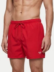 Emporio Armani Szorty kąpielowe EM000583 AF20424 U5064 Czerwony Regular Fit. Czerwone kąpielówki Emporio Armani, m, bez wzorów, z syntetyku. Za 299.99 zł.