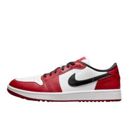 Air Jordan 1 Retro Low Golf Chicago. Czerwone buty do koszykówki Jordan, bez zapięcia, na golfa. Za 3,184.31 zł.