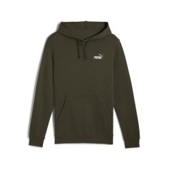 Męska bluza z kapturem Essentials z małym dwukolorowym logo No. 1 PUMA. Zielone bluzy z kapturem Puma, m, bez wzorów, prążkowane, z kapturem. Za 229.00 zł.
