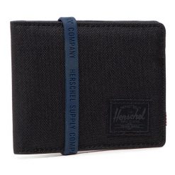 Duży Portfel Męski Herschel. Czarne portfele Herschel, bez wzorów. Za 99.99 zł.