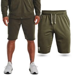 Spodenki fitness męskie UNDER ARMOUR Rival Terry Szorty. Szare szorty Under Armour, m, bez wzorów, sportowe. Za 118.75 zł.