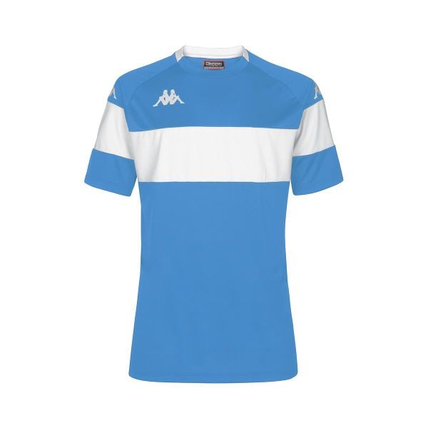 Jersey Kappa Dareto. Białe t-shirty sportowe Kappa, bez wzorów, z jersey, bez ramiączek, do piłki nożnej. W wyprzedaży za 78.25 zł.