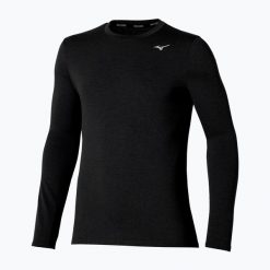 Longsleeve do biegania męski Mizuno Core Impulse Tee. Czarne bluzki z długim rękawem Mizuno, m, bez wzorów, bez kołnierzyka, bez ramiączek. Za 229.50 zł.