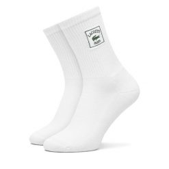 Skarpety długie Lacoste. Białe skarpety LACOSTE, bez wzorów. Za 99.99 zł.