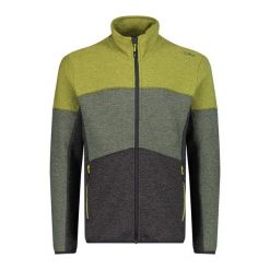 Bluza męska turystyczna CMP 33H5877. Zielone bluzy z polaru CMP, m, bez wzorów, z polaru, bez kaptura. W wyprzedaży za 230.99 zł.