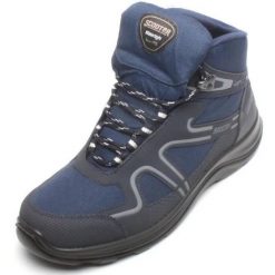 Męskie buty turystyczne Scooter Razor w kolorze niebieskim, rozmiar 43. Niebieskie buty turystyczne ESCOOTER, na jesień, bez wzorów, ze skóry, bez zapięcia. Za 386.99 zł.