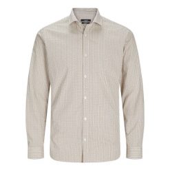 Koszula Jack & Jones Blackpool Stretch mineral yellow. Żółte koszule Jack&Jones, bez wzorów, bez kołnierzyka, bez ramiączek. Za 211.46 zł.