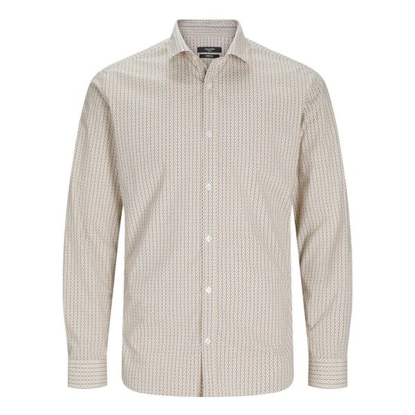 Koszula Jack & Jones Blackpool Stretch mineral yellow. Żółte koszule Jack&Jones, bez wzorów, bez kołnierzyka, bez ramiączek. Za 211.46 zł.