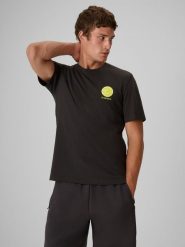 4F T-shirt regular z nadrukiem męski - szary XL. Szare t-shirty 4F, m, bez wzorów, z bawełny, bez kołnierzyka, bez ramiączek. Za 69.99 zł.