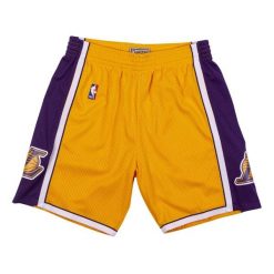 Spodenki nba Los Angeles Lakers. Fioletowe szorty Mitchell & Ness, m, bez wzorów, sportowe. Za 397.50 zł.