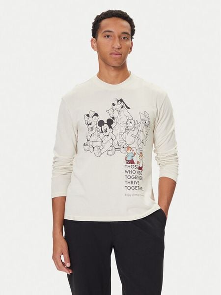 United Colors Of Benetton Koszulka piżamowa 3VR54M025 Beżowy Regular Fit. Brązowe piżamy United Colors Of Benetton, m, bez wzorów, z bawełny, bez ramiączek. Za 79.99 zł.