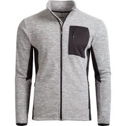 Polar męski PLM601 - średni szary melanż - Outhorn. Bluzy z polaru marki Outhorn. W wyprzedaży za 59.99 zł.
