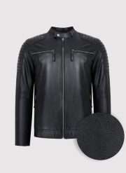 PAKO LORENTE – Kurtka skórzana P22SF-5S-001-C-0. Czarne kurtki Pako Lorente, m, bez wzorów, ze skóry, bez kaptura. Za 999.99 zł.