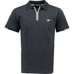 Koszulka polo "Klero" w kolorze granatowym. Niebieskie koszulki polo sportowe marki Stone Goose, bez wzorów, z bawełny, bez kołnierzyka, bez ramiączek. W wyprzedaży za 98.95 zł.