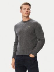 Lacoste Sweter AH2916 Szary ciemny Regular Fit. Szare swetry rozpinane LACOSTE, m, bez wzorów, z wełny, bez kołnierzyka, bez ramiączek. Za 664.99 zł.