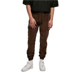 Dresy cargo z weluru Urban Classics. Brązowe szorty Urban Classics, m, bez wzorów, z dresówki. Za 274.00 zł.