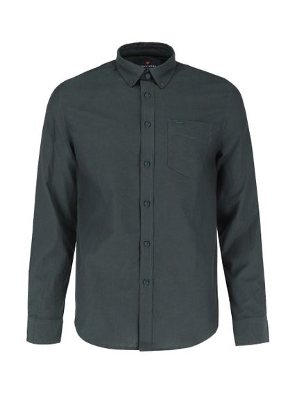 Czarna koszula, Regular Fit, K-TERSI. Czarne koszule Volcano, m, bez wzorów, z bawełny, bez kołnierzyka, bez ramiączek. Za 149.99 zł.