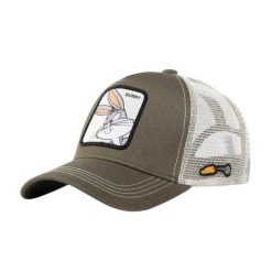 Męska Czapka Z Daszkiem Bugs Bunny Looney Tunes Trucker Cap. Szare czapki z daszkiem Capslab, bez wzorów. Za 189.99 zł.