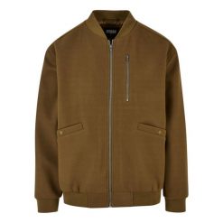 Męska Kurtka Bomberka Z Bluzą I Rękawami. Brązowe kurtki Urban Classics, m, bez wzorów, bez kaptura. Za 294.99 zł.
