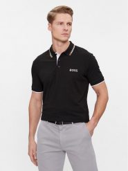 Boss Polo Paddy Pro 50469102 Czarny Regular Fit. Czarne koszulki polo Boss, m, bez wzorów, z bawełny, bez kołnierzyka, bez ramiączek. Za 499.99 zł.