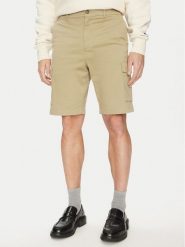 Calvin Klein Szorty materiałowe Modern Twill K10K114067 Beżowy Regular Fit. Brązowe szorty CALVIN KLEIN, m, bez wzorów, z bawełny. Za 219.99 zł.