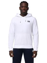Męska bluza z kapturem z małym logo. Niebieskie bluzy z kapturem LEONE 1947 APPAREL, m, bez wzorów, z kapturem. Za 324.17 zł.