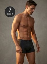 Bawełniane bokserki Classic 7 pack - szary. Szare bokserki Sinsay, l, bez wzorów, z bawełny. Za 55.99 zł.