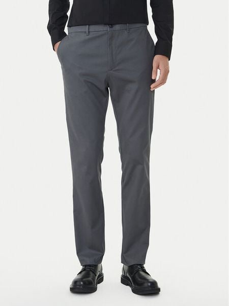 Calvin Klein Chinosy LV04LD613G Szary Slim Fit. Szare eleganckie spodnie CALVIN KLEIN, m, z bawełny. Za 339.99 zł.