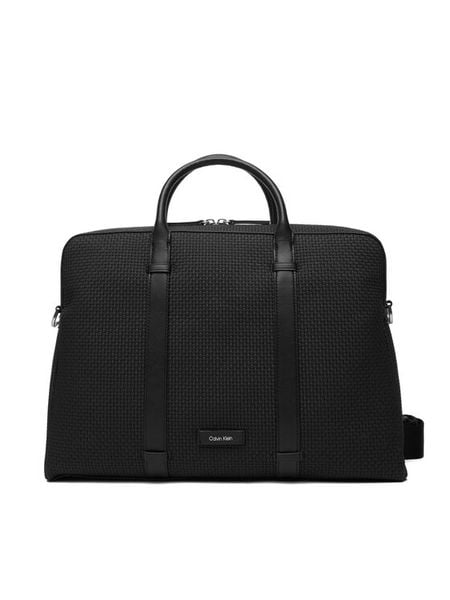 Calvin Klein Torba na laptopa Embossed Woven Commuter LV04D3207G Czarny. Czarne torby na laptopa CALVIN KLEIN. Za 649.99 zł.