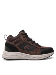 Skechers Trekkingi Ironhide 51895/CHOC Brązowy. Brązowe botki sznurowane Skechers, bez wzorów, z materiału, bez obcasa, bez zapięcia. Za 287.00 zł.