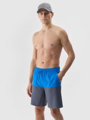 4F Spodenki plażowe męskie - kobaltowe XL. Niebieskie szorty 4F, m, bez wzorów, z elastanu, wakacyjne. W wyprzedaży za 79.99 zł.