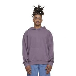 Lekka Męska Bluza Z Kapturem Frotte. Fioletowe bluzy z kapturem Urban Classics, m, bez wzorów, z kapturem. Za 120.99 zł.