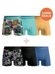 Muchachomalo Bokserki (6 par) w kolorze czarno-żółto-turkusowym rozmiar: 3XL. Czarne bokserki MUCHACHOMALO, xl, bez wzorów. Za 217.99 zł.