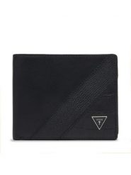 Guess Portfel SMTOES LEA20 Czarny. Czarne portfele Guess, z aplikacjami, ze skóry. Za 324.99 zł.