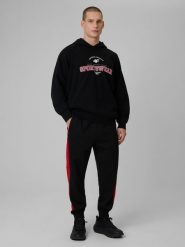 4F Spodnie dresowe joggery męskie - czarne M. Czarne joggery i bojówki 4F, m, bez wzorów, z dresówki. Za 159.99 zł.