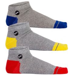 Skarpetki sportowe dla dorosłych Gark 3PPK Socks. Szare skarpetki sportowe Joma, bez wzorów, z bawełny. Za 19.99 zł.