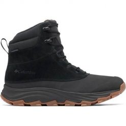 Buty do chodzenia męskie Columbia Expeditionist Shield. Czarne buty turystyczne Columbia, na zimę, bez wzorów, z materiału, za kostkę, bez zapięcia, trekkingowe. Za 518.00 zł.