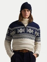 Polo Ralph Lauren Sweter 710952254001 Beżowy Regular Fit. Brązowe swetry rozpinane Polo Ralph Lauren, m, bez wzorów, z bawełny, bez kołnierzyka, bez ramiączek. Za 409.99 zł.