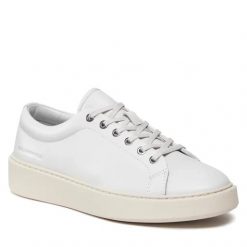 Sneakersy męskie Karl Lagerfeld FLINT Lace Lo Lthr. Białe buty sportowe casual KARL LAGERFELD, bez wzorów, bez zapięcia. Za 349.99 zł.