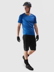 4F Spodenki rowerowe MTB męskie - czarne S. Czarne spodenki rowerowe 4F, l, bez wzorów, z elastanu, rowerowe. W wyprzedaży za 139.99 zł.