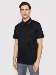 Selected Homme Polo Leroy 16082844 Czarny Regular Fit. Czarne koszulki polo Selected Homme, l, bez wzorów, z bawełny, bez kołnierzyka, bez ramiączek. Za 89.99 zł.