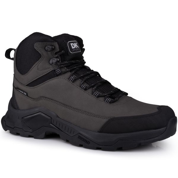 Buty męskie zimowe wysokie DK TRIGER. Szare buty sportowe casual DK, na zimę, bez wzorów, bez zapięcia. Za 179.00 zł.
