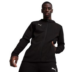 Bluza z kapturem i zamkiem błyskawicznym Puma TeamFinal. Czarne bluzy z kapturem Puma, l, bez wzorów, z materiału, z kapturem. Za 213.92 zł.