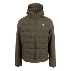 Męska Kurtka Hybrydowa Alwero Softshell. Zielone kurtki Trespass, m, bez wzorów, z elastanu, z kapturem. Za 168.99 zł.