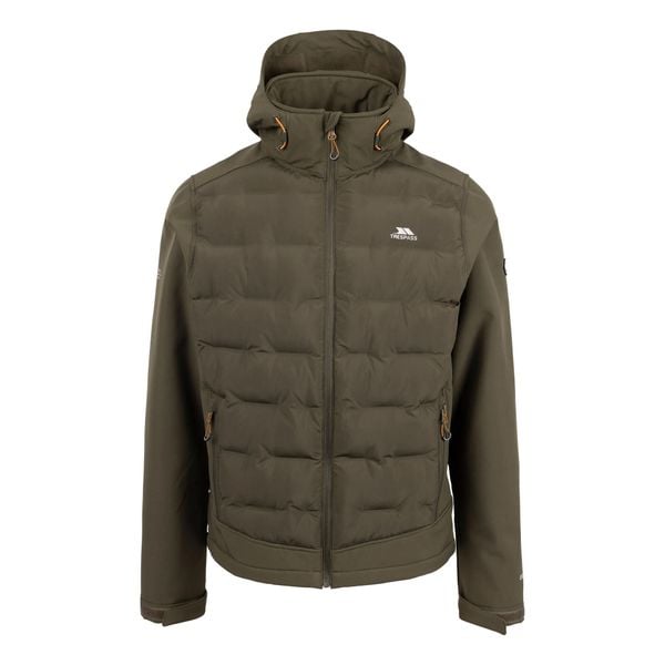 Męska Kurtka Hybrydowa Alwero Softshell. Zielone kurtki Trespass, m, bez wzorów, z elastanu, z kapturem. Za 168.99 zł.