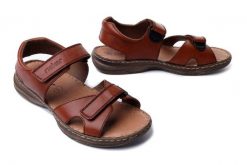 RIEKER 21461-24 brown, sandały męskie. Brązowe sandały Rieker, bez zapięcia. Za 254.93 zł.