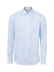 Olymp Level Five Koszula Mężczyźni Super Slim Fit Bawełna niebieski|biały, 44. Białe koszule OLYMP Level Five, m, bez wzorów, z bawełny, bez kołnierzyka, bez ramiączek. Za 329.95 zł.