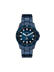 Fossil Zegarek Blue FS6166 Granatowy. Niebieskie, analogowe zegarki Fossil, ze stali. Za 889.99 zł.