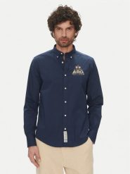 La Martina Koszula Alfred MAC601 PP483 Granatowy Regular Fit. Niebieskie koszule La Martina, m, bez wzorów, z bawełny, bez kołnierzyka, bez ramiączek. Za 639.99 zł.